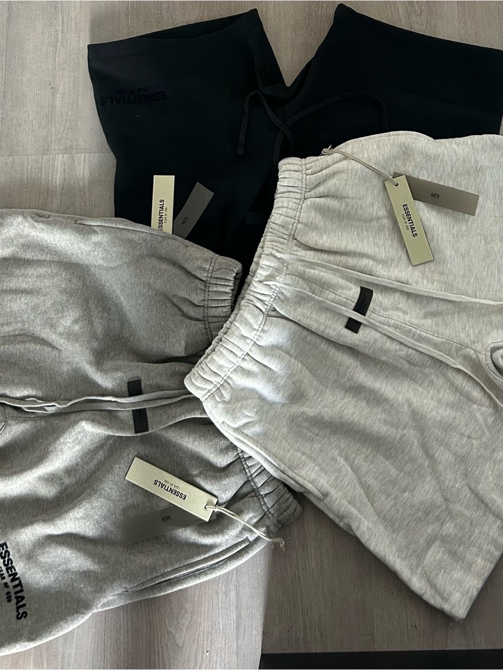 Essentials Kids Sweatpants & Joggers in Black and Light Gray essential shorts